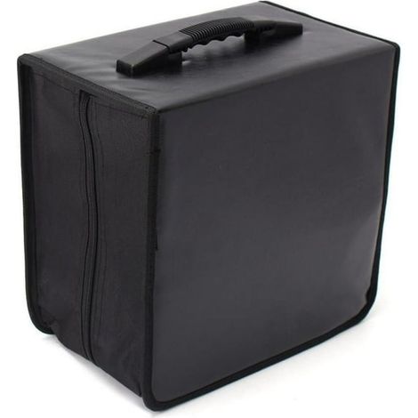 1 Étui de rangement DVD, 520 disques, cuir PU, noir, protection antichoc, pour collection multimédia (1/5)