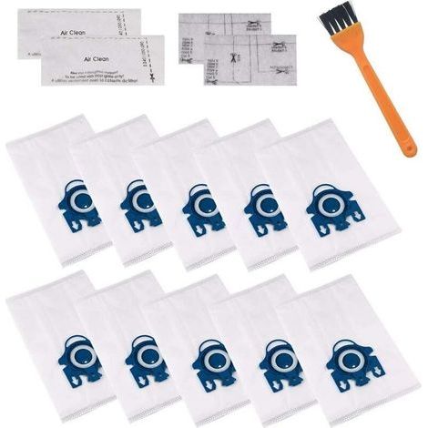 Sacchetti per aspirapolvere GN 3D Efficiency compatibili con gli aspirapolvere Miele Classic C1, Complete C2, C3 S2000, S5000 e S8000 serie 9917730 ((10 sacchetti di carta + 4 filtri + 1 spazzola) (1/5)