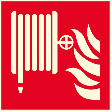 Panneau photoluminescent Lance incendie - Rigide 200x200mm - 4229027