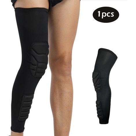 Genouillère De Compression - Tissu Élastique Tricoté - Protection Chocs Nid D Abeille - Pour Basketball Football Cyclisme - 1 Pièce (1/5)