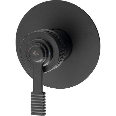 Mitigeur de douche à encastrer VERSI, 1 sortie, noir mat (1/3)