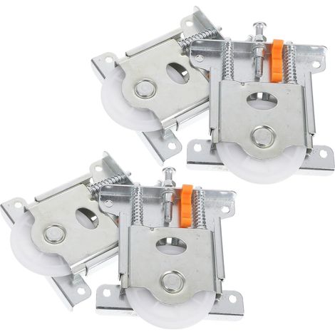 CCYKXALot de 4 Roulettes Coulissantes pour Portes de Placard en Métal Argenté Roulements à Billes de Précision,Capacité de Charge Lourde,Installation Facile (1/5)
