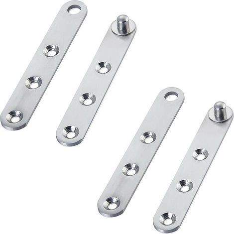 Ensemble de 2 charnières de porte battante en acier inoxydable, rotation à 360°, vers le bas (1/5)