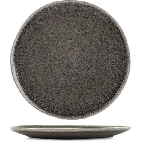 Assiette Yucatan marron 27 cm en stoneware