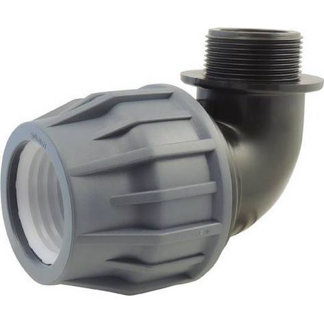 Coude à 90% à compression filete male pour tuyau de piscine Ø A: 50mm Ø B: 1''1/2 (1/2)
