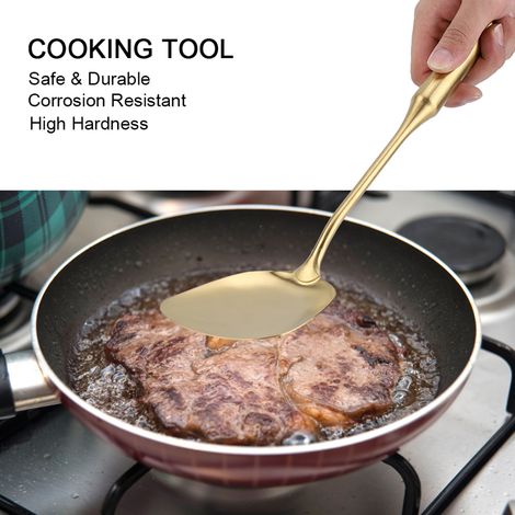 Spatule de cuisine et cuillère à soupe en acier inoxydable (1/5)