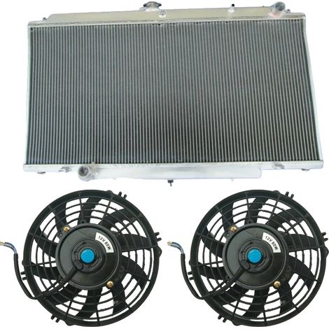 Radiador de aluminio, tamaño del núcleo 450 mm x 908,24 mm x 52 mm, tamaño total 485 mm x 938 mm x 75 mm, diámetro de entrada 35 mm, diámetro de salida 40 mm, configuración de 3 filas (1/5)
