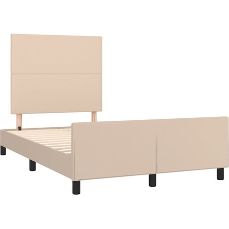 Estructura cama sin colchón cuero sintético capuchino 120x190cm vidaXL (1/4)