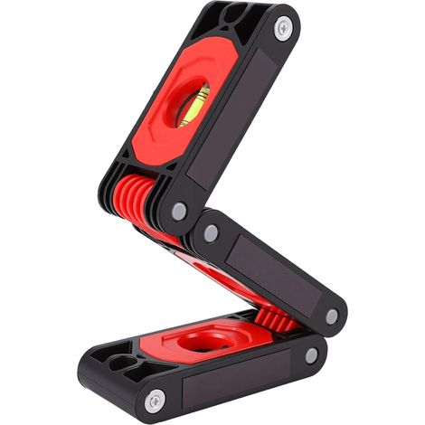 Règle pliable 3 sections, outil de mesure multi-angles 45/90°, avec niveaux à bulle et aimants (1/5)
