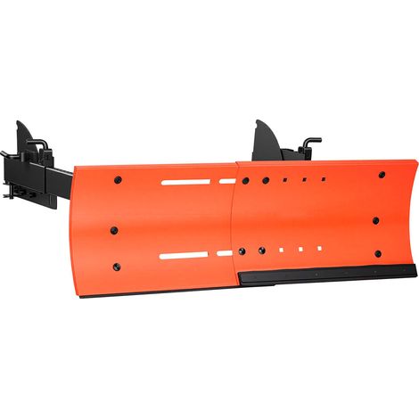 Mophorn Schneeschild 559-813 mm Breitenverstellbarer Schneepflugaufsatz Orange, Kompatibel mit den meisten Schneefräsen, Zwei Betriebsmodi, Abnehmbares Räumschild aus Kohlenstoffstahl