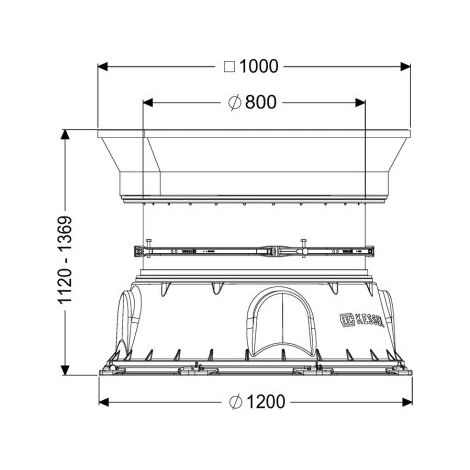 KESSEL 8740160 Module de regard LW 1000 Dalle de fond