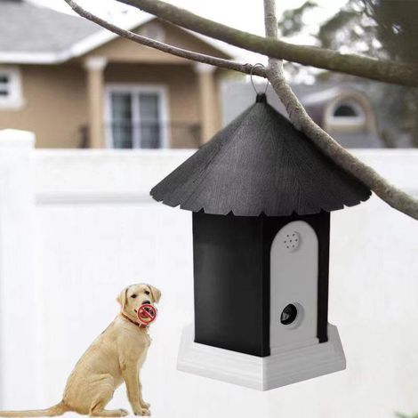 Waterproof Outdoor Ultrasonic Anti Bark Control System, Anti Barking Education Ultrasonic Training Device Stop Barking without Electric Shock for Dogs