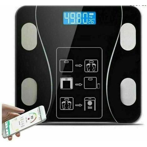 1 balance intelligente, impédancemètre numérique, suivi santé complet avec connexion apps pour particuliers et sportifs
