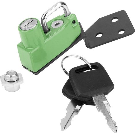 Verrou antivol en alliage d'aluminium pour casque Kawasaki Z800 ZR800, couleur verte (1/5)
