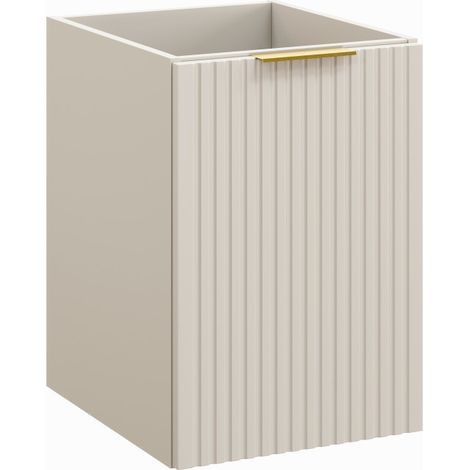 Mobile da bagno NOXERA - 40 cm - Cesto per la biancheria - Beige opaco - Sospeso