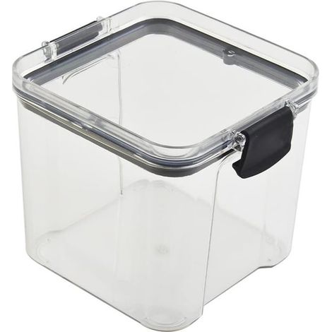 Set di 2 contenitori ermetici (700 ml) Scatole quadrate e trasparenti per snack, spezie, dolci, frutta secca, caffè e tè (1/4)