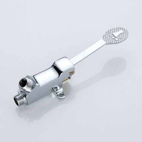 Clapet de pied simple en laiton chromé poli, robinet de pied pour robinet de pied 1 pièce (1/4)