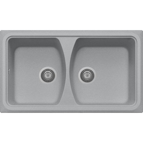 Lavello composito cucina Plados DO0862 due vasche - UM41 Alluminio
