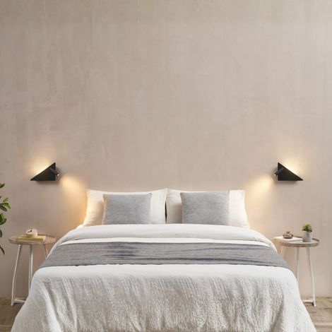 Set mit 2 schwarzen LED Lese-Wandleuchten rechts und links - Elaris