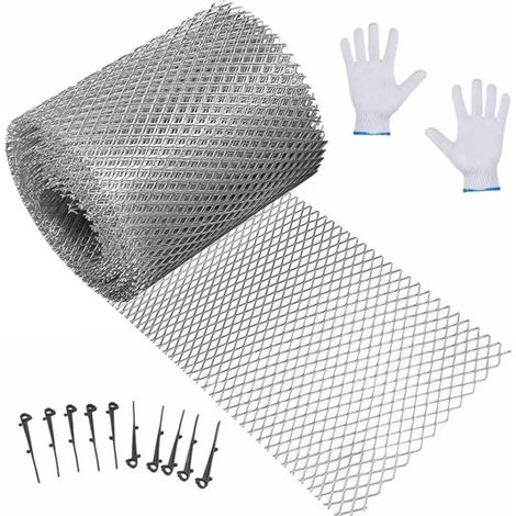 Filet de protection de gouttire pour jardin avec feuilles mortes 127 cm x (1/5)
