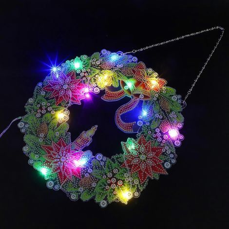 Diamantförmiger Weihnachtskranz, hängende Girlande zur Weihnachtsdekoration (1 Set) (1/5)