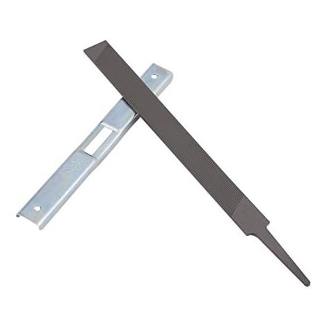 Guía de lima plana y calibre de profundidad, afilador de lima plana para cadena, rastrillo de sierra, kit de afilado de motosierra eléctrica, para exteriores, hogar, jardín y mantenimiento. (1/5)