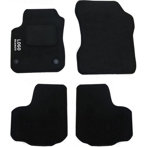 LUPEX SHOP - Tappetini auto compatibili per Up con 2 clip di fissaggio, in moquette nera, anteriori e posteriori (1/3)
