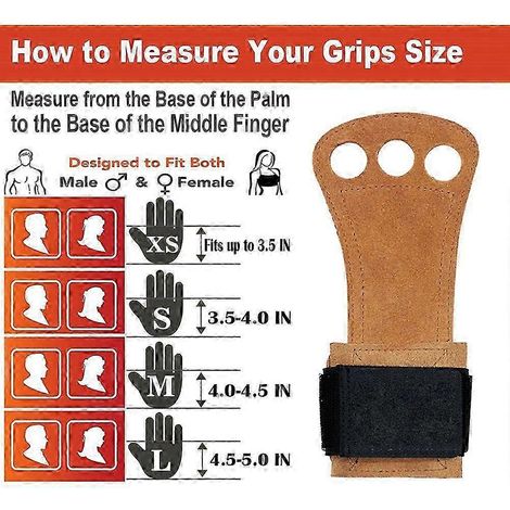 Gants de gymnastique en cuir naturel avec protège-paumes pour tractions, haltérophilie et musculation, conçus pour les femmes et les hommes. Protections de poignet incluses. (1/5)