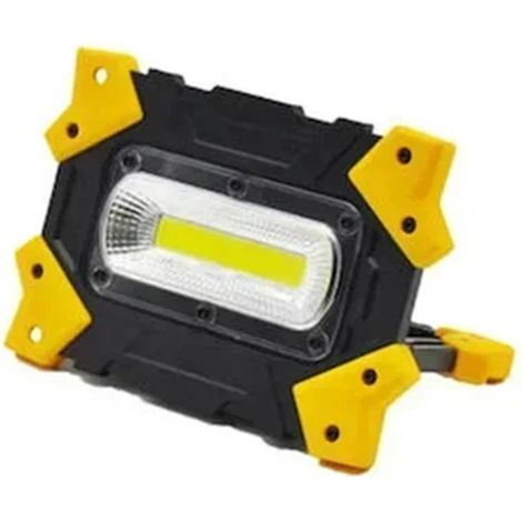 TRADE SHOP - Lampada Faretto Da Lavoro Cantiere A Led Batteria Ricaricabile Portatile 4500mah Q-gz10w -