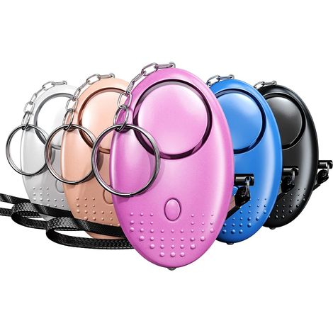Alarme personnelle d'urgence [5 Pack], Qoosea Scream Safesound Alarme de sécurité 140dB LED Lampe de Poche pour Enfants/Femmes/Personnes âgées étudiant (1/5)