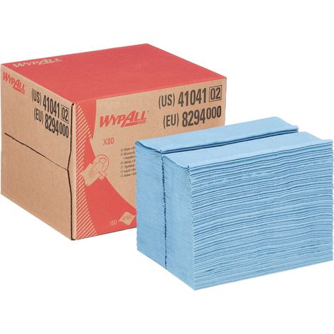 Panno assorbente WypAll® X80 8294 L.ca.427 mm x B.ca.282 mm blu 1-strato Confezione (1/4)