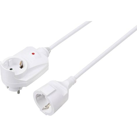 Sygonix SY-6248190 Alimentazione Prolunga 16 A Bianco 1.50 m H05VV-F 3G 1,5 mm² (1/5)