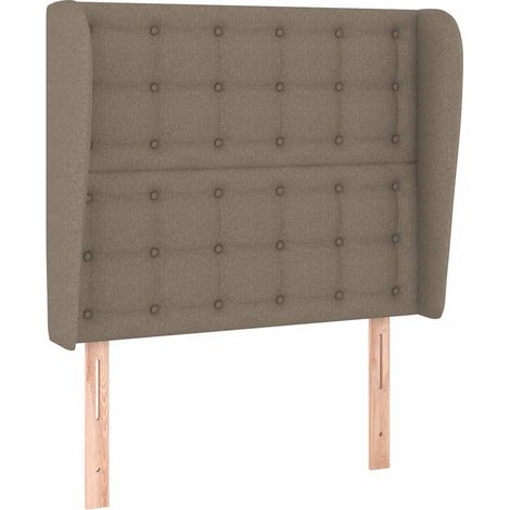 Maison Exclusive - Kopfteil mit Ohren Taupe 83x23x118/128 cm Stof (1/5)