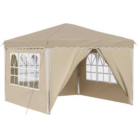 Pop-up Party Tent 288 x 288 x 245 cm Cream Oxford Fabric vidaXL