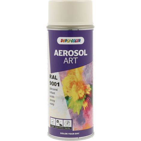 DUPLI-COLOR - Peinture spray ART RAL 9001 Brillant - 722677 - Ce produit de marque DUPLI COLOR est neuf.