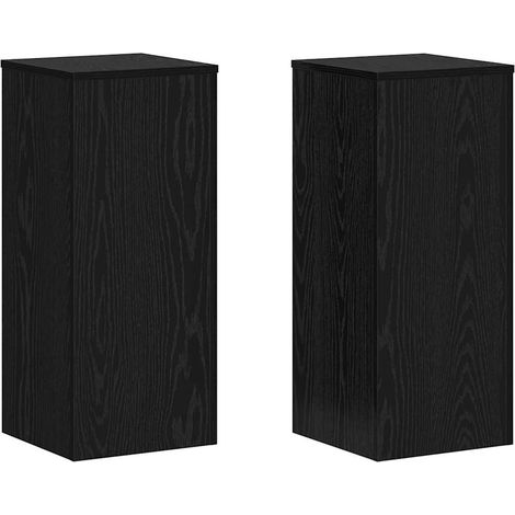 Maison Exclusive - Pflanzenständer 2 pcs Schwarz Eichen-Optik 30