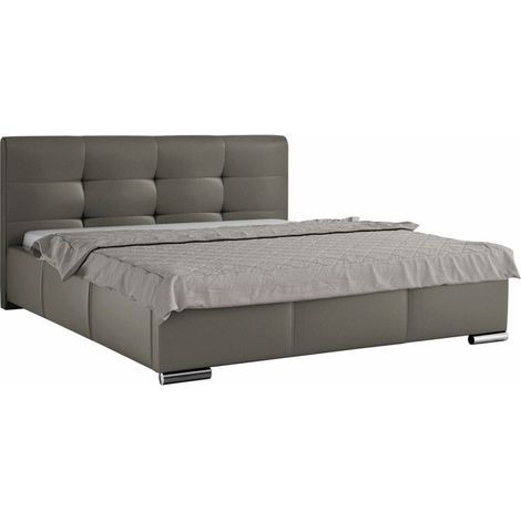 Lit Baltimore 108, Soft 029, Double, 140x200, Faux cuir, Sommier à lattes, 158x222x100cm (1/5)