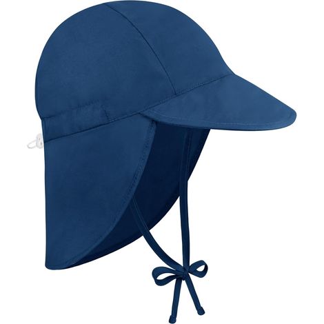 Chapeau Soleil Enfant, UV SPF50+ D'été Casquette Cou Protection Réglable Douce Chapeaux Soleil Bebe Respirant Anti UV Bob pour 1-5 Ans Filles Garçons (1/5)