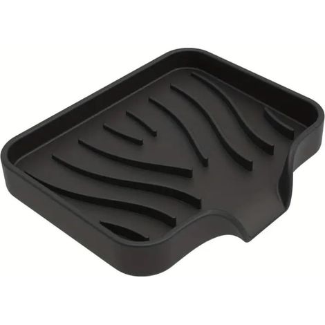 Porte-Savon en Silicone de Haute Qualité - Design Anti-dérapant et Drainant(Noir) (1/5)
