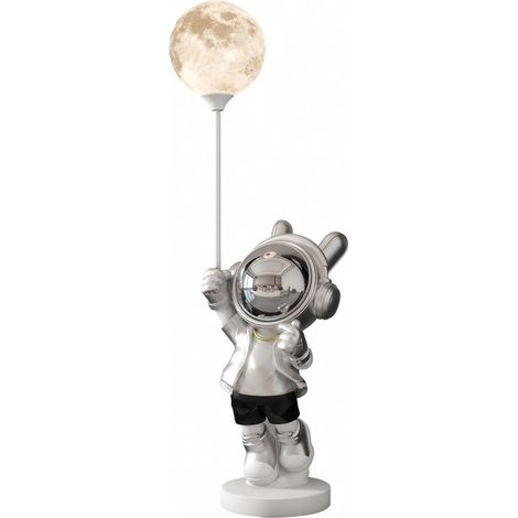Astronaut Lamp, Ambient Lighting, Style 3, Silver (1/5)