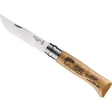 Couteau Poisson - Tradition N°8 Gravure Animalia - Opinel (1/2)