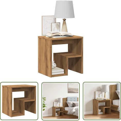 vidaXL Nachttisch Artisan-Eiche 40x30x40 cm Holzwerkstoff (1/5)