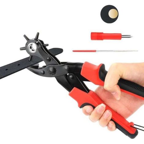 Appareil Trou Ceinture Pince Perforatrice Pince Trou Ceinture Cuir Poincon Cuir Perforatrice Rond pour Ceintures Cuir Projets de (1/5)