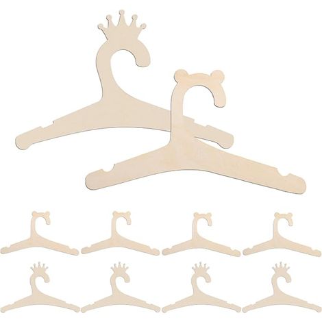 Wooden Hangers Children Non-Slip Wood (1/5)