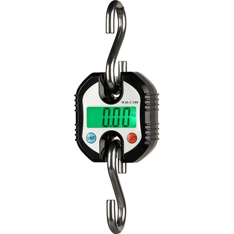 Pesage numérique suspendu 150 kg/330 lb, balance de grue portable avec écran LCD rétroéclairé, crochet en acier pour ferme, pêche