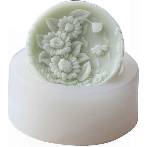 Moule à savon silicone fleur ronde DIY, outil de pâtisserie pour chocolats, cheesecakes, cupcakes et pâte à sucre, moule multiple animaux, fabrication artisanale (1/4)