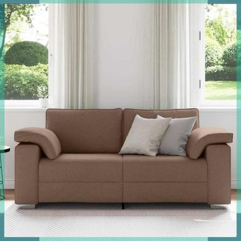 4105231 Canapé Marron 180 x 80 x 82 cm tissu (1/5)