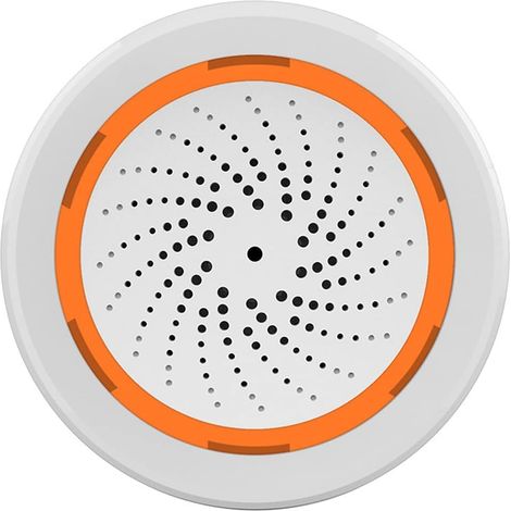 Sirène Capteur Son Lumière Zigbee 3.0 - 1 Unité - Plastique Blanc - Alarme 90 dB - Maison Connectée Tuya (1/5)