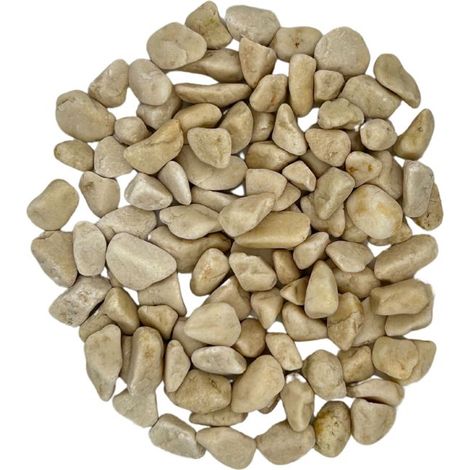 PACK +/- 1T (2 X 500Kg) Galet de Marbre Ivoire Crème Ø 8/12 mm - Livraison STANDARD (1/5)