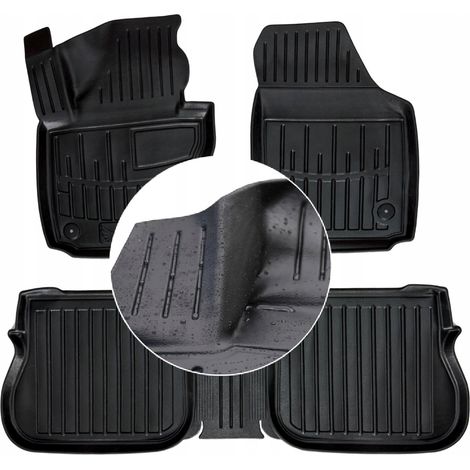 Tapis et essuie-glaces en caoutchouc pour VW Caddy 3/4 (2003-2020) - Canaux UD (1/5)